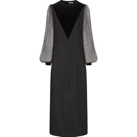 givenchy black velvet-appliquéd midi dress|Women's Givenchy Midi Dresses .